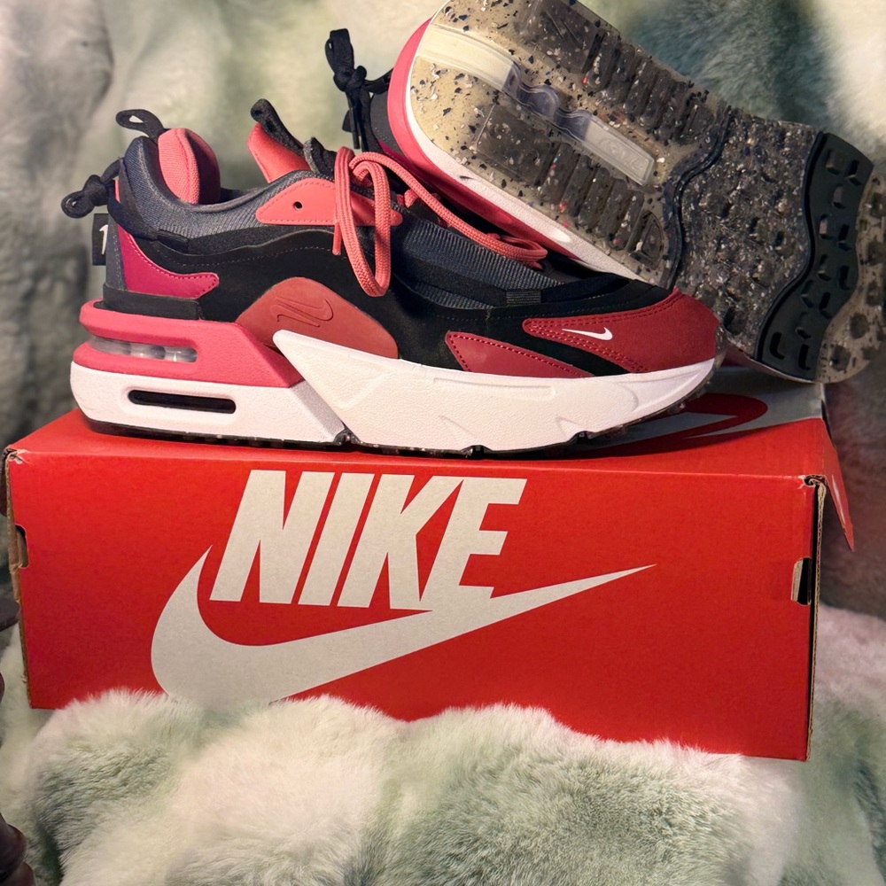 Nike Black and Red Air Max Sneakers